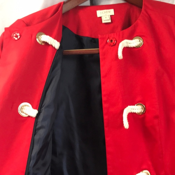 J. Crew Red Rope Toggle Jacket - Picture 8 of 8